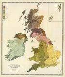 1856 LARGE ETHNOGRAPHIC RACE MAP UK IRELAND SCOTLAND 18