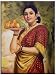 INDIAN LADY PORTRAIT FINE ART GICLEE PAINTING ON CANVAS