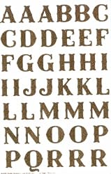 Martha Stewart Crafts Stickers, Copper Glitter Alphabet