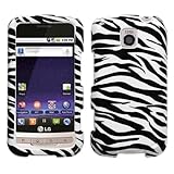 LG MS690 Optimus M Graphic Case - Black/White Zebra