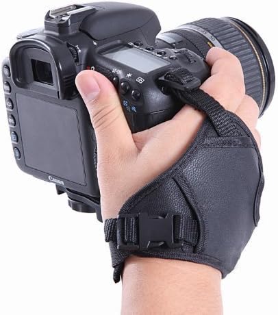 Patuo DualStrap Padded Wrist &amp; Grip Strap for DSLR Cameras - Prevents droppage and stabilizes video