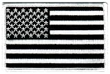 American Flag Embroidered Patch Black & White United States of America Subdued Military Uniform Emblem