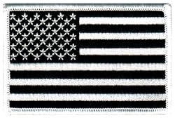 American Flag Embroidered Patch Black White United States of America Subdued Military Uniform Emblem