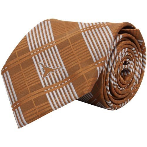 Eagles Wings Texas Longhorns Woven Plaid Necktie