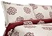 Elite Home Milena Medallion Collection 310 Thread-Count 100-Percent Cotton Sateen Reversible Full/Queen 3 Piece Duvet/Sham Set, Crimson