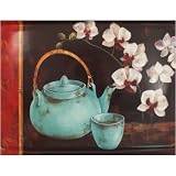Bamboo and Orchid Melamine Serving Tray