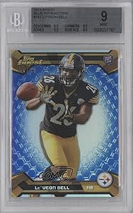 Le'Veon Bell BGS GRADED 9 #50/99 Pittsburgh Steelers (Football Card) 2013 Topps Finest Blue Refractor #141