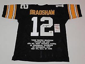 Signed Terry Bradshaw Jersey - STAT GTSM Holo w383287 - JSA Certified - Autographed NFL Jerseys