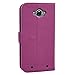 Droid Turbo Case, Abacus24-7 Wallet with Flip Cover and Stand, Purple