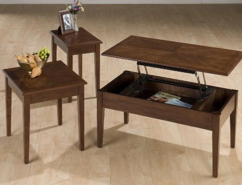 Boise Brown Cherry Finished Lift-top Cocktail Table W/ Book Match Inlay - Packed W/ End And Chairside Table In One Carton Boise Brown Cherry Finished Lift-top Cocktail Table W/ Book Match Inlay - Packed W/ End And Chairside Table In One Carton