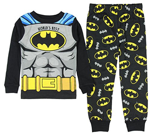 DC Comics Batman Little Boys' World's Best Long Sleeve Pajamas (5T)