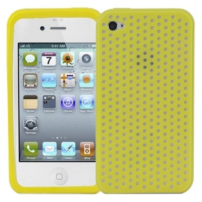Logotrans Net Series Silikon Schutzh&uuml;lle f&uuml;r Apple iPhone 4 gelb