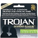 Trojan Extended Pleasure Climax Control Lubricant Premium Latex Condoms 12 ct (Quantity of 3)