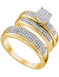 0.33CTW DIAMOND MICRO PAVE TRIO SET