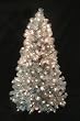 4.5' Pre-Lit Silver Laser Tinsel Artificial Christmas Tree - Clear Lights