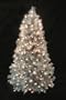 4.5' Pre-Lit Silver Laser Tinsel Artificial Christmas Tree - Clear Lights