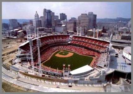 Cincinnati Reds - Great American Ballpark - Lg - Wood Mounted Poster Print
