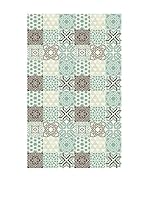 Huella deco Alfombra de Vinilo (Azul Celeste/Multicolor)