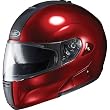 HJC Metallic Men's IS-MAX BT Bluetooth Street Bike Motorcycle Helmet w/ Free B&F Heart Sticker Bundle - Wine