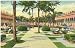 1940s Vintage Postcard -  Formal Garden - Ringling Art Museum - Sarasota Florida