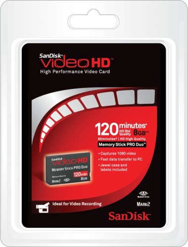 Childrens Toyshop  Electronics : SanDisk Video HD Memory Stick PRO Duo 8Gb