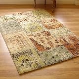 Woodstock 32847-6342 Cream, Green & Terracotta Panel Design Rug