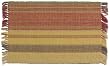 Durable Hand Woven 100% Cotton Colorful Brown and Rust Striped Placemat 12x18 Inches Set / 6