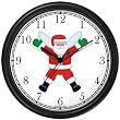 Santa Claus with Angel's Wings (Whole Body) - Christmas Theme - JP Wall Clock by WatchBuddy Timepieces (White Frame)