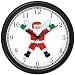 Santa Claus with Angel's Wings (Whole Body) - Christmas Theme - JP Wall Clock by WatchBuddy Timepieces (White Frame)