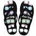 FEELIN SHADY BLACK SUNGLASS FLIP FLOPS LADIES SHOE SIZE MEDIUM (7/8)