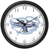 Product details for A-4 SkyhawkJet Plane Wall Clock by WatchBuddy Timepieces (Black Frame)