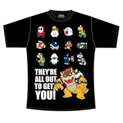 ALL OUT - Super Mario - NINTENDO WII T-SHIRT SCHWARZ S - XL