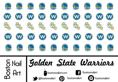 NBA - Golden State Warriors Waterslide Nail Decals - 50pc