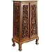 EXP Handmade Asian Furniture - 50" Flower Vines Storage Cabinet - Natural Finish