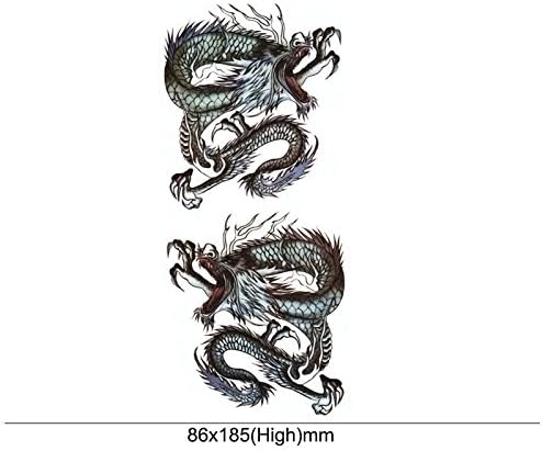 Aobee Sexy Sweatproof Instant Men Painting Dragon Tattoo Body Art Sticker