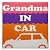 おばあちゃん用マグネットシート Grandma IN CAR 反射タイプ(p_tricolore)