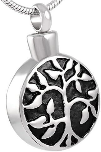 Life Lockets Cremation Jewelry Celtic "Tree of Life" Necklace (Black) - A Unique Cremation Urn Keepsake.