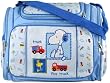 Blue Snoopy Large Baby Diaper Bag with Changing Pad + Plastic Wipes Case