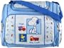 Blue Snoopy Large Baby Diaper Bag with Changing Pad + Plastic Wipes Case