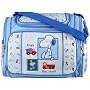 Blue Snoopy Large Baby Diaper Bag with Changing Pad + Plastic Wipes Case