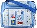 Blue Snoopy Large Baby Diaper Bag with Changing Pad + Plastic Wipes Case