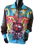 Ed Hardy Mens Love Kills Slowly Embroidered Rhinestone Jacket