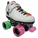 Sure Grip Boxer White Boots with Rainbow Swirl Wheels and Rainbow Laces Mens Boys Ladies Womens Girls Kids Childrens Youth Quad Speed Roller Derby Skating Skates