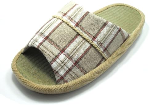 KNP26019ST/Wide Width Men Footbed Bamboo Indoor Slippers Available Two Sizes and Two Colors/WIDE L (9-10) / EU L 39-40 LIGHT BROWN
