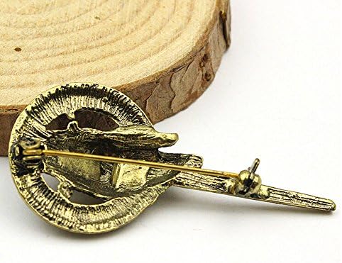 Kamat® Fire and Lce Game King Scepter Hand Brooch Badge