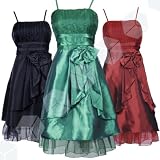 SATIN COCKTAIL EVENING PARTY PROM BRIDAL BRIDESMAID WEDDING KNEE-LENGTH Spaghetti Strap HIGH WAIST PRINCESS DRESS W/ TULLE LAYER [MINT uk 4-12 L]
