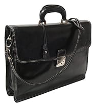 Floto Luggage Milano Brief Attache, Black, Medium
