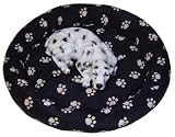 Eigenschaften WILMA Heimtierprodukte  / rundes Hundebett Ø 75cm Schwarz-Pfote #2033/2