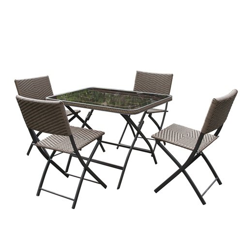 All-Weather 5-Piece Wicker Furniture Set in Sable Brown product image