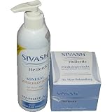 SIVASH-Heilerde-Set zur Behandlung gegen Akne, Pickel, unreine Haut: Magnesium- und sulfidhaltiger Soleschlick mit Meeresalgen und Beta-Carotin (Gesichts-Schlamm-Maske), 150 ml (200g) + Mineral Waschlotion 250 mlvon "SIVASH"